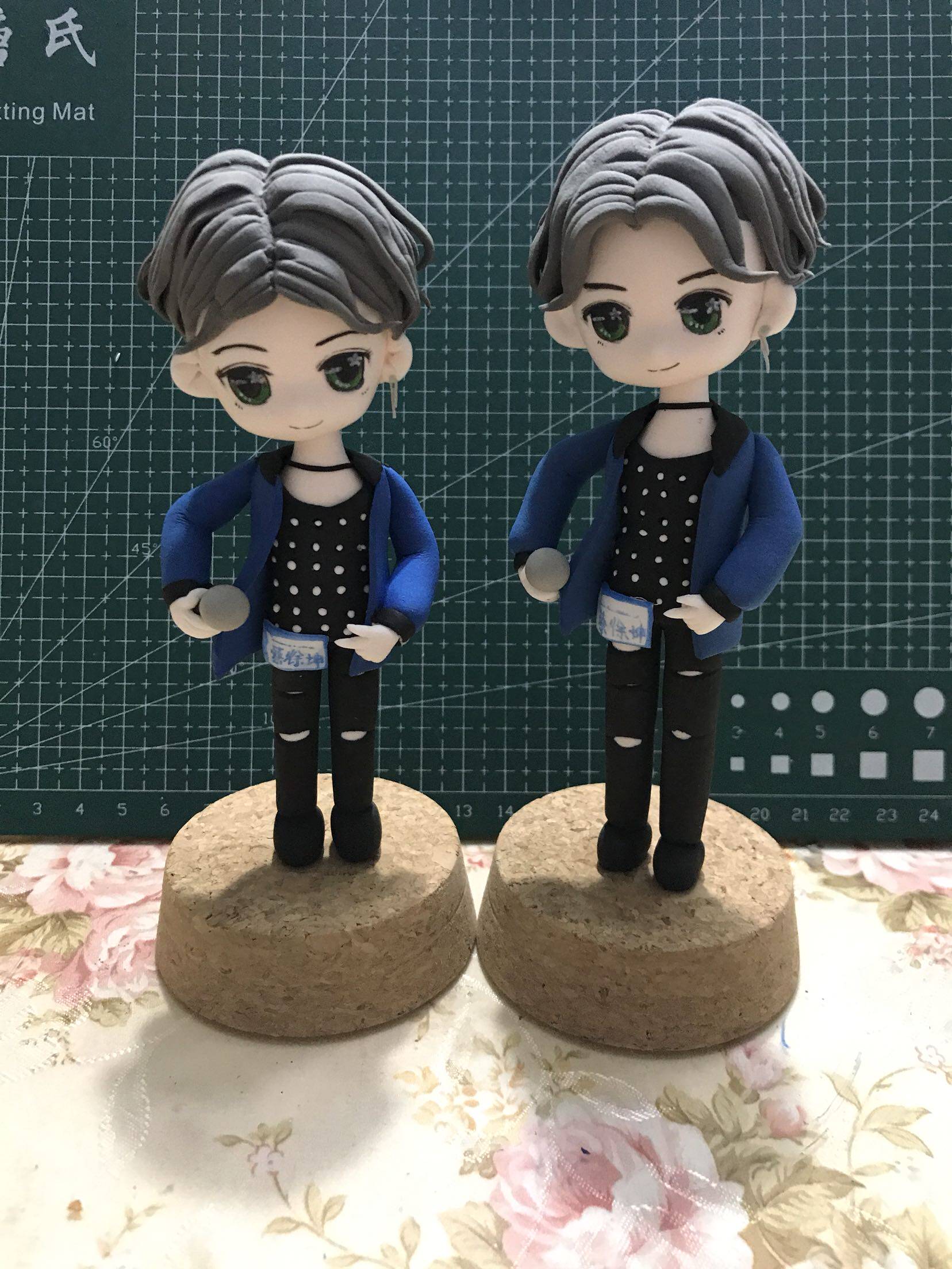 坤坤粘土人偶蔡徐坤手办超轻粘土定制周边生日礼物摆件公仔