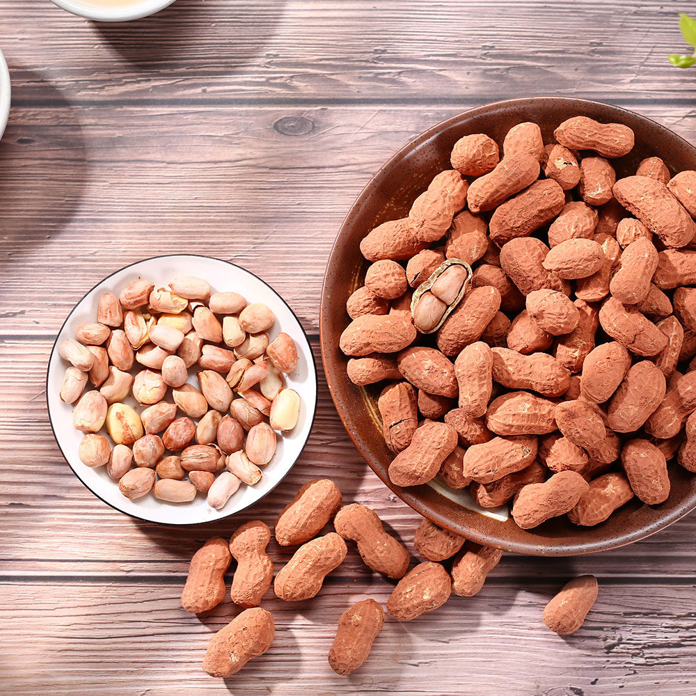 福建闽西龙岩特产红泥花生裹红土黄土颗粒饱满原味酥脆500克2袋