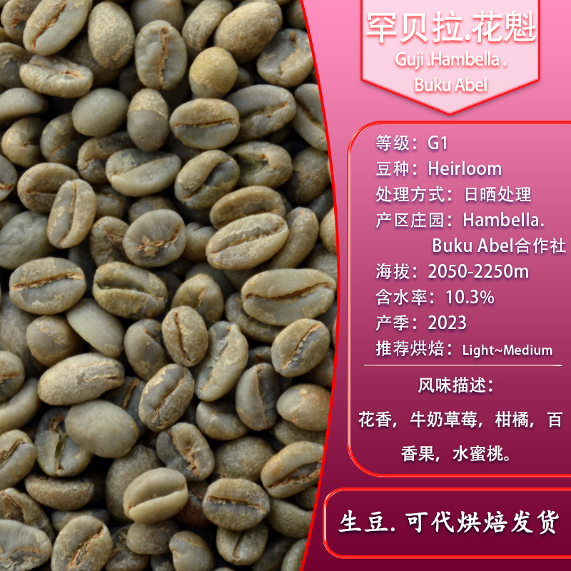 罕贝拉花魁 古吉新产季G1日晒处理咖啡生豆埃塞俄比亚进口精品SOE