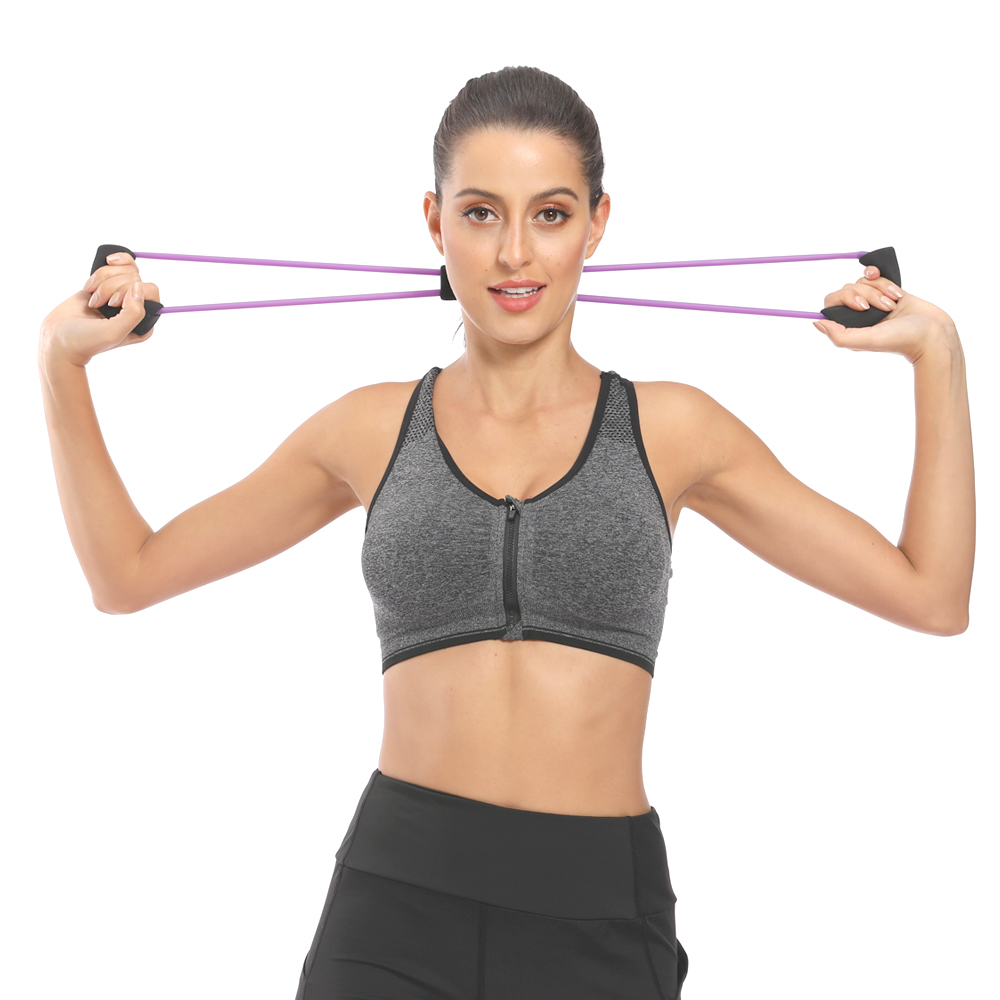 瑜伽八字拉力绳女开肩手臂弹力绳家用练背扩胸8字拉力器健身器材