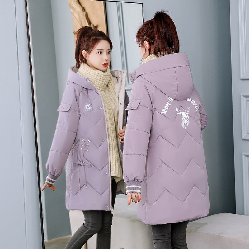 12女大童13少女14初中学生15岁青少年17羽绒棉服外套女中长款冬装