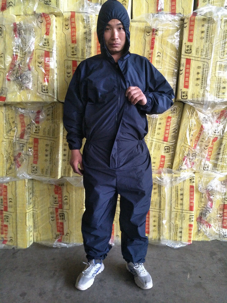 连体岩棉防护服防尘玻璃丝棉纤维油漆岩棉服石棉透气岩棉衣