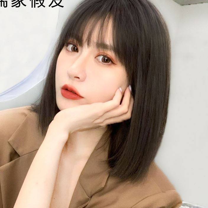 瑞家假发女中长发全头套式网红短发造型全真人发丝真发自然假发套