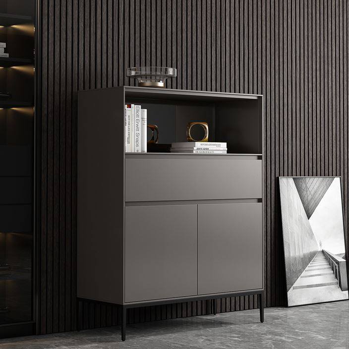 意式极简餐边柜北欧轻奢玄关柜酒柜现代简约茶水柜客厅高脚储物柜