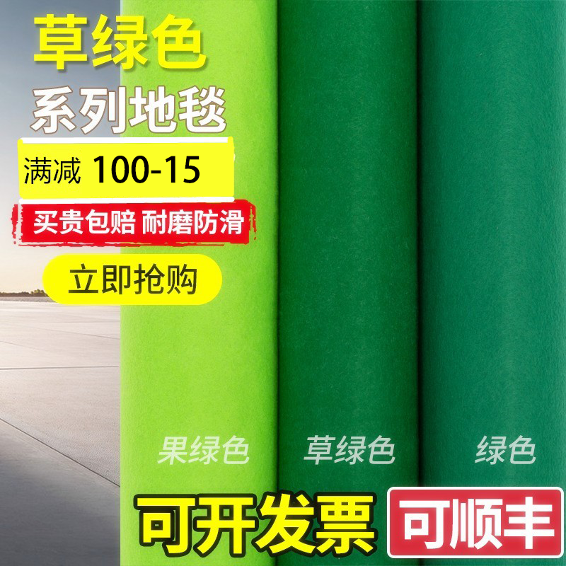 婚庆绿色草绿色地毯一次性庆典家用活动展会室外乐园草坪整铺地毯