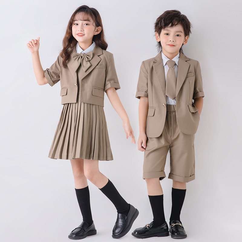 幼儿园园服jk夏装套装男女童英伦风学院风小学生dk校服班服合唱服