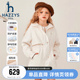 hazzys哈吉斯童装女童风衣25秋新三防收腰加绒厚外套