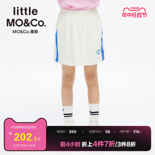 吸湿速干 little moco童装24夏装新款女童网球运动风半裙短裙子