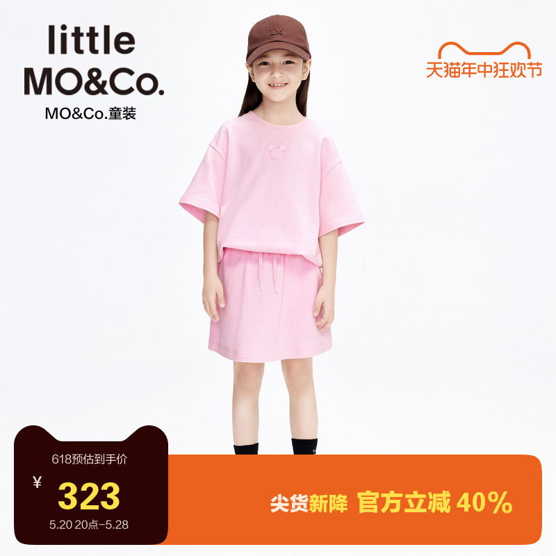 儿童套装两件套迪士尼米奇IP little moco童装女童短袖上衣短裙