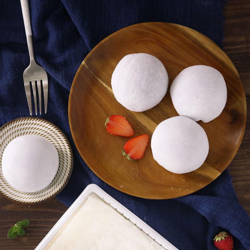 日式甜品大福雪媚娘糯米滋白胖子雪团子水果夹心草莓点心奶油糕点