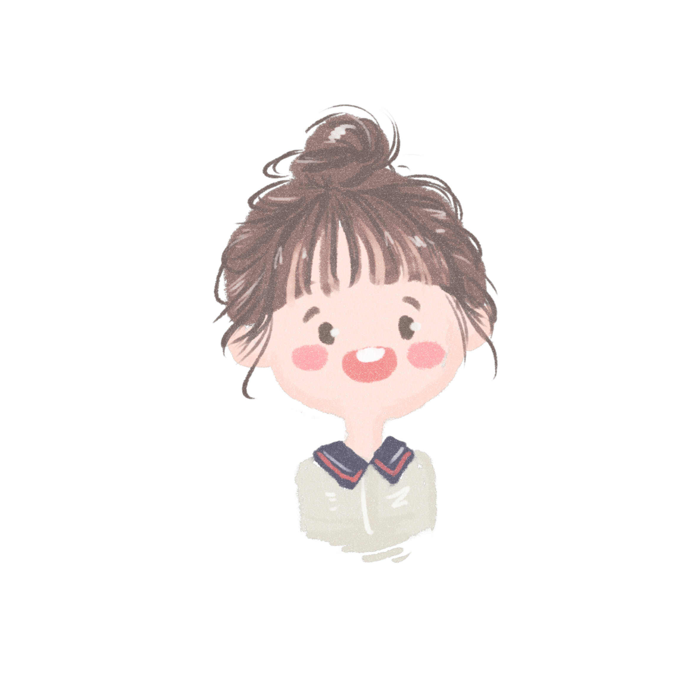 蜡笔卡通logo设计q版人物转手绘头像画像定制形象照片情侣微信