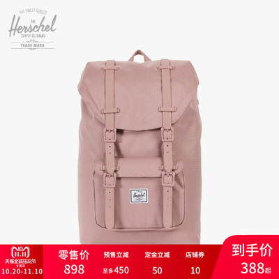 ¥448 HerschelSupply Little America 中号时尚双肩包女书包背包