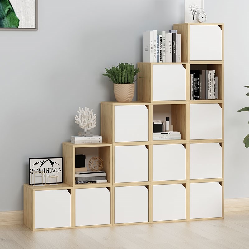 楼梯下面的柜子置物架斜角组装高低柜组合客厅储物楼梯底下收纳柜