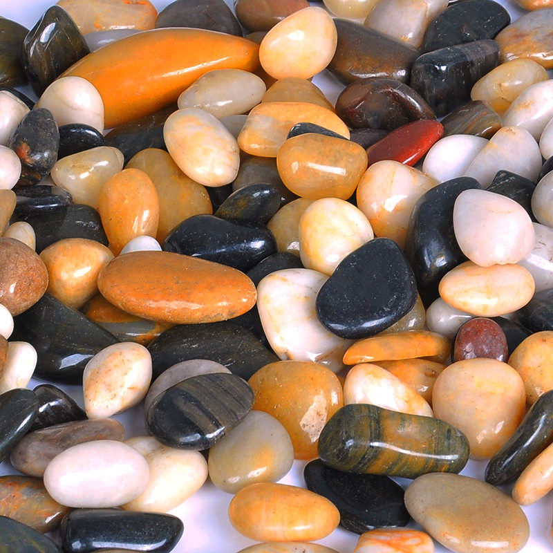 雨花石鹅卵石五彩南京雨花石盆栽水培鱼缸石子小石头彩石铺路石子