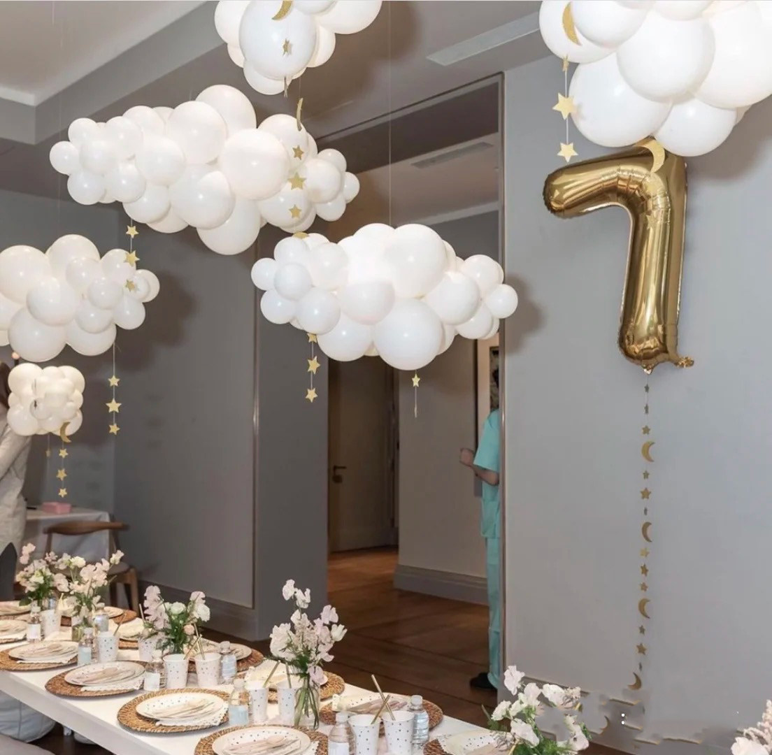 网红云朵造型气球商场橱窗活动装饰圣诞节场景布置幼儿园4s美容院