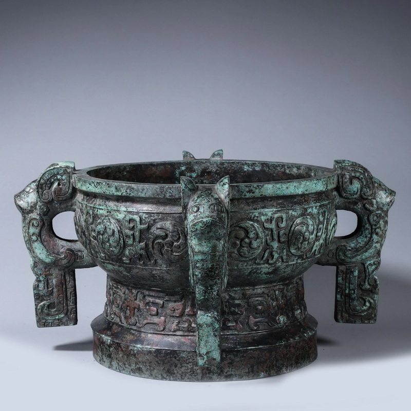 特价古董收藏老物件_青铜簋古玩古董收藏真品商务礼物老物件中国青铜