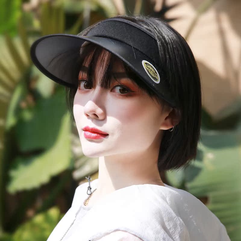 空顶遮阳帽女夏季防晒帽无顶网红款潮骑车遮脸防紫外线UV太阳帽子在类目 服饰配件/皮带/帽子/围巾, 帽子中 - 来自Buy2taobao.com提供专业的淘宝代购服务