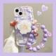 紫色油画花朵适用于iPhone14/13promax苹果12手机壳11硅胶xs女xr波浪xsmax防摔x保护套8plus情侣7p/6sp全包软