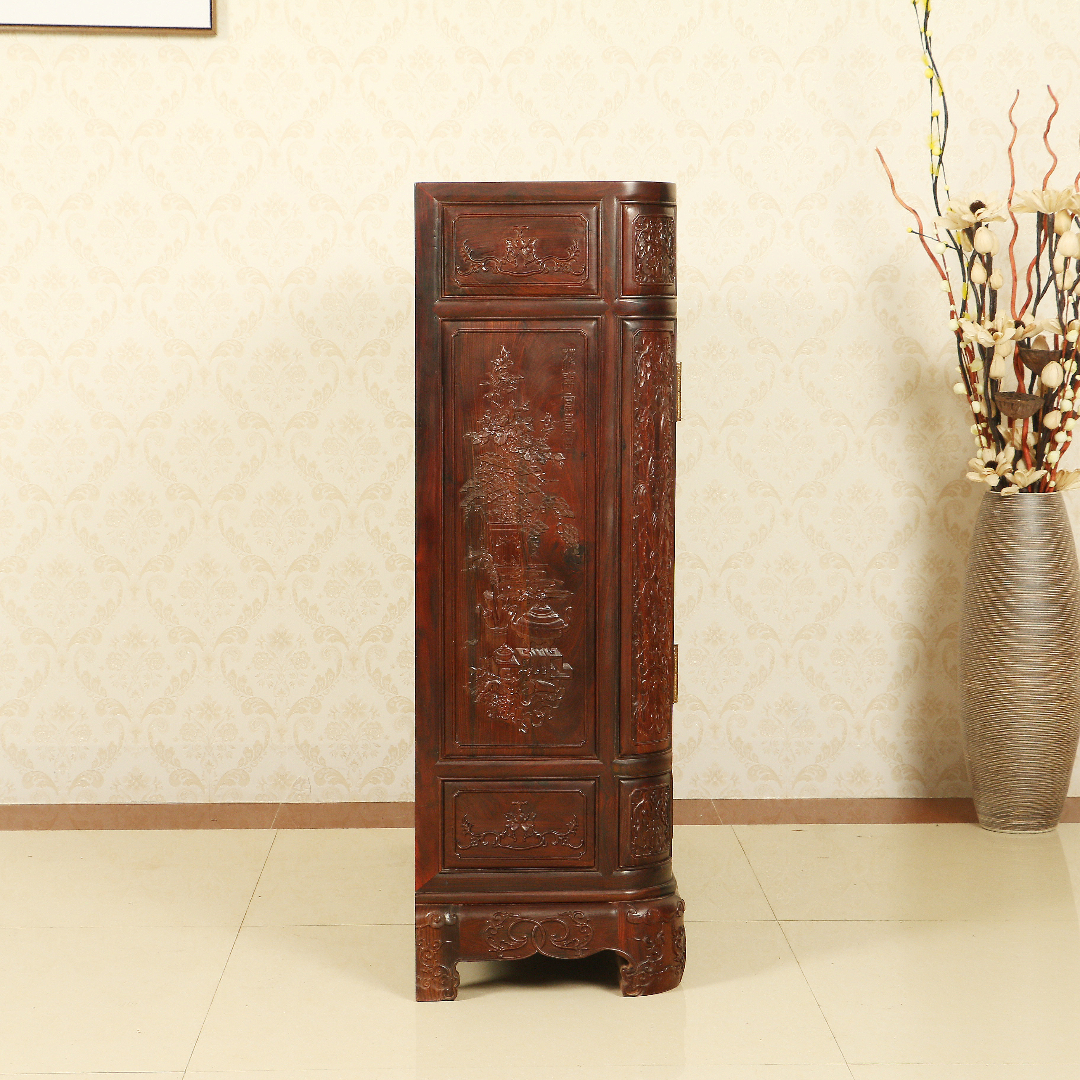 【即拍即得】大红酸枝五斗柜一对 红木家具 高端好货