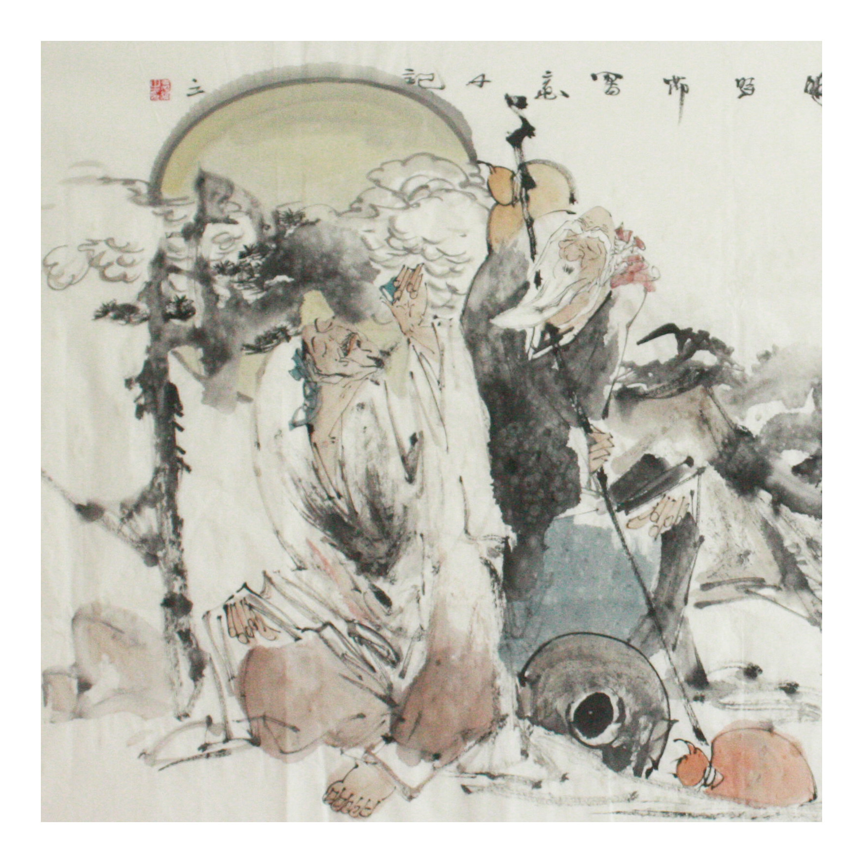 【学院艺术】 西安美院 袁娇 《酒仙图》 - 拍卖