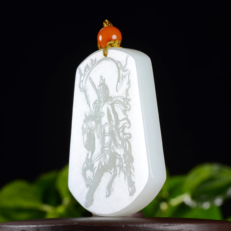 【常胜将军】和田玉关公挂件 45克