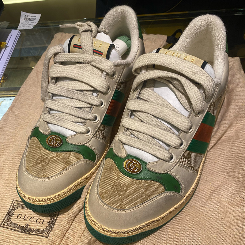 鞋_gucci/古奇19ss小脏鞋代购正品复古做旧运动鞋古驰休闲板鞋优惠券