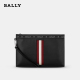 【正品保证】Bally/巴利商务手拿包条纹拼接休闲拉链牛皮信封包男