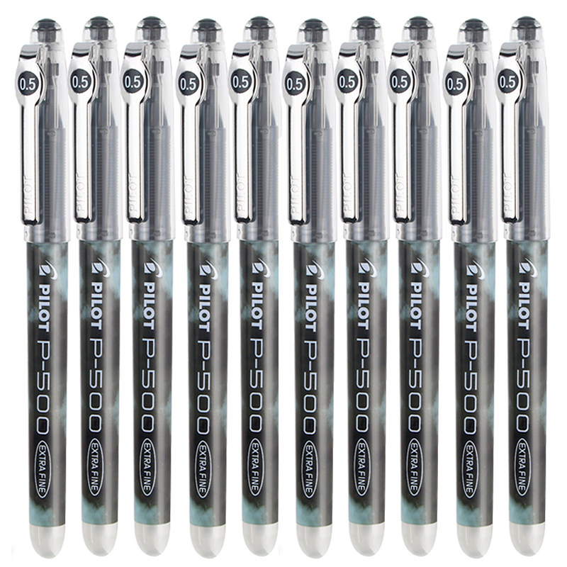 12支装日本pilot百乐p500p700针管考试中性笔水笔0507