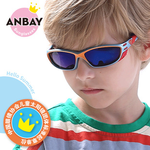 安比儿童太阳眼镜男防紫外线8宝宝6遮阳镜2岁幼儿5沙滩3小孩墨镜