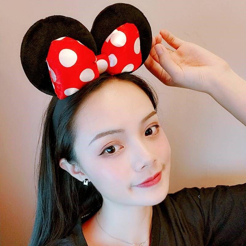 头箍可爱蝴蝶结发箍卖萌自拍发卡发饰迪士尼乐园米妮耳朵头饰优惠券
