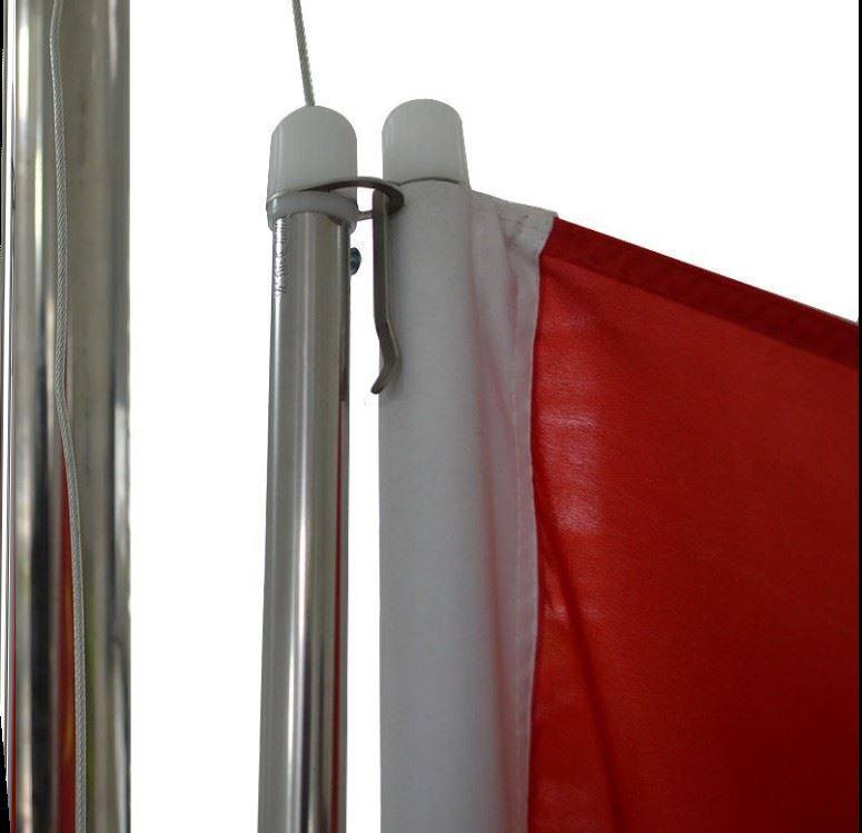 公司1.6升旗绳专用街道挂杆防风广场用企业寺庙用国旗杆 升降配件