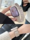 细款磁吸荔枝纹皮质星光色适用于iwatch苹果s978代65SE静静的表带