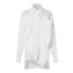 EAM STUDIO高级不规则荷叶边拼接白色衬衫女春秋装设计感小众衬衣