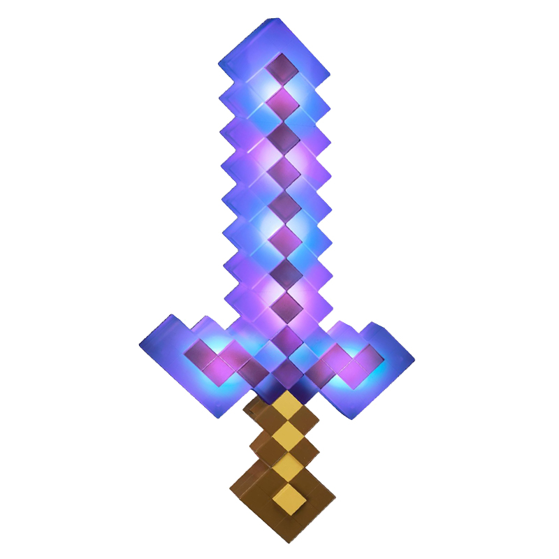 我的世界变色剑发光发声钻石剑minecarft游戏周边玩具剑模型塑料