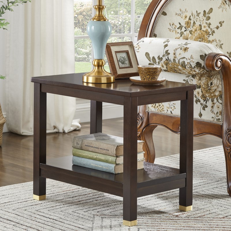 新品新中式小茶几边几长简约桌子方形实木客厅沙发边角柜床头桌窄