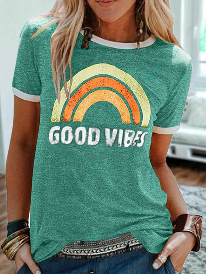 y Casual Tshirt Ladies Printing Tee Shirt T-shirts Tops 2022