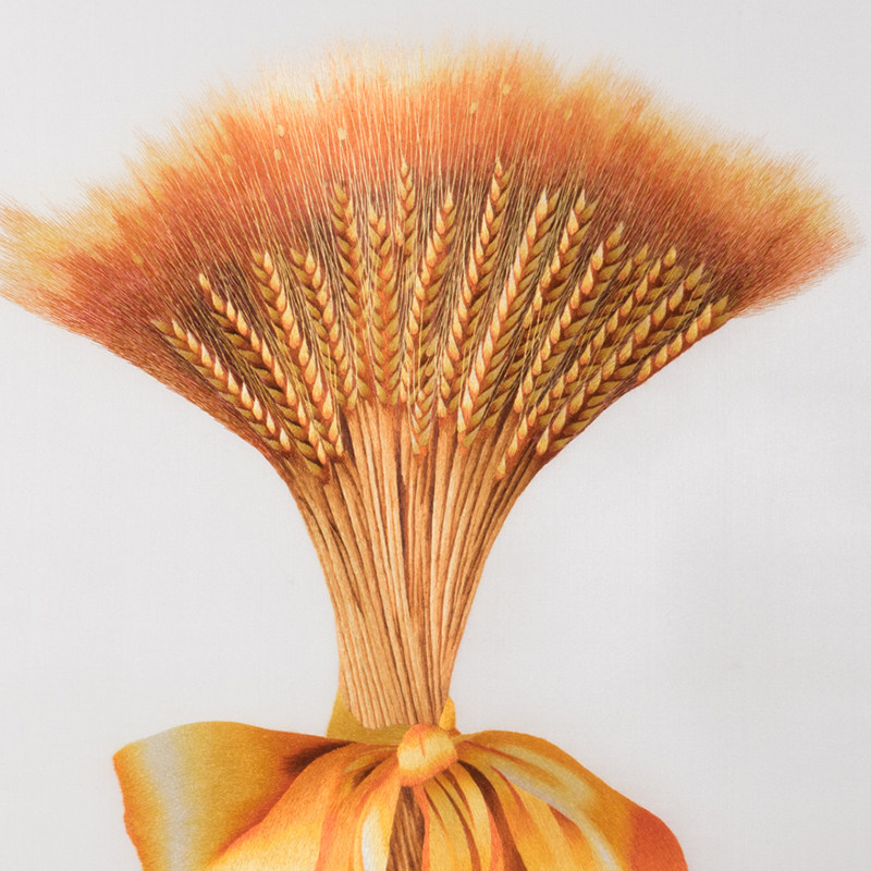 寻艺集 纯手工真丝 精品苏绣挂画《麦穗》