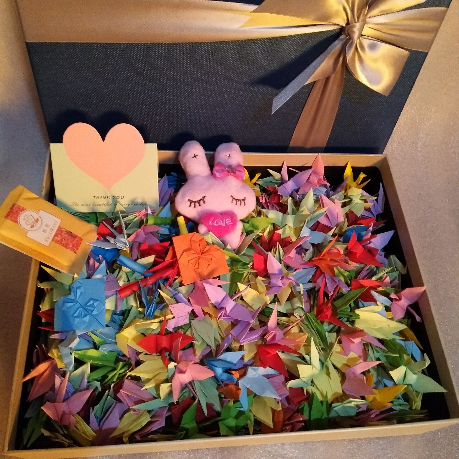 生日礼品_包邮千纸鹤成品纸折礼盒套餐纯手工送男女友创意生日礼物