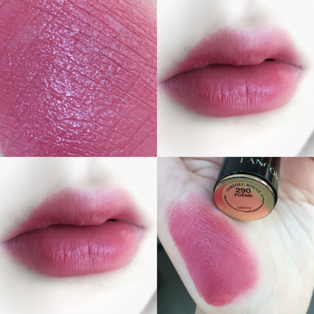 口红豆沙色_lancome兰蔻新菁纯柔润丝绒唇膏290鬼怪新娘色玫瑰豆沙3