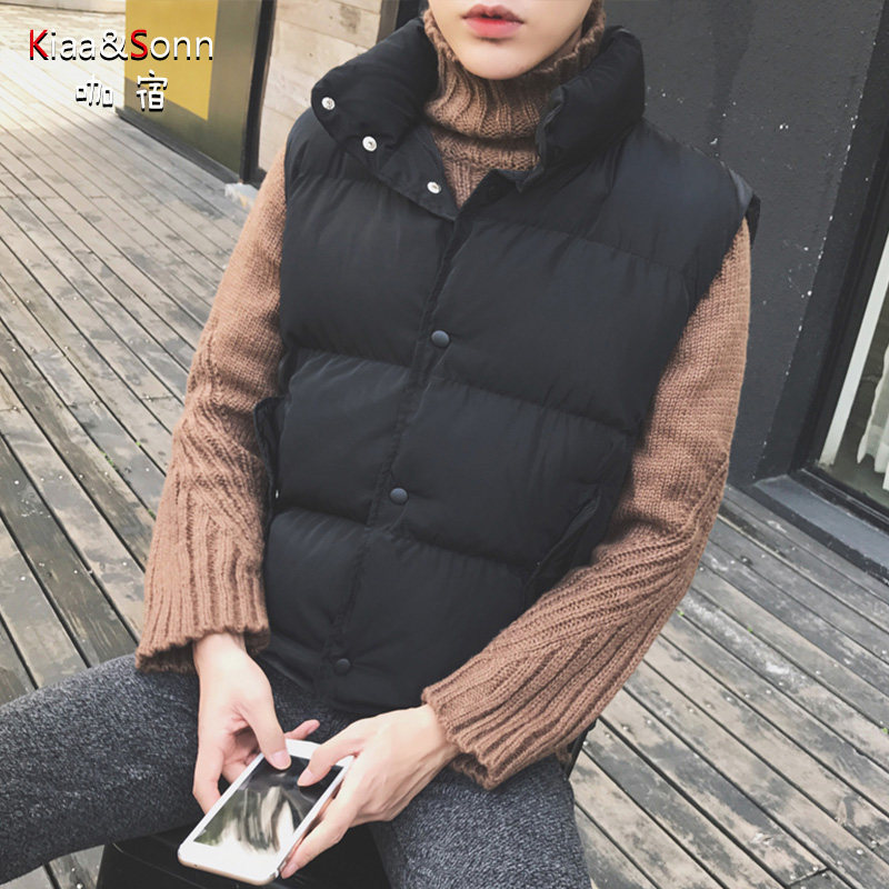 棉馬甲男秋鼕季加厚情侶羽絨棉馬夾女背心坎肩男士青年外套韓版潮