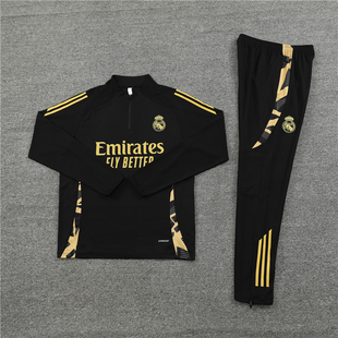 皇马尤文阿森纳切尔西足球训练服套装定制成人儿童半拉链运动队服