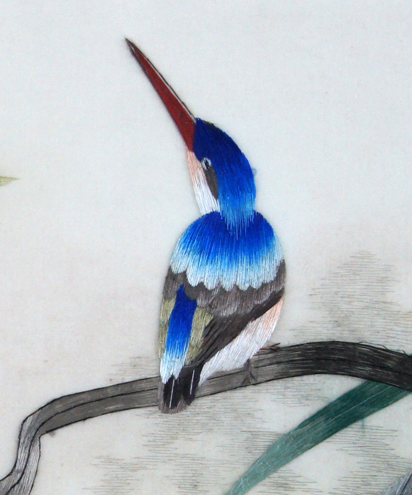 苏绣单面绣 《荷花》刺绣