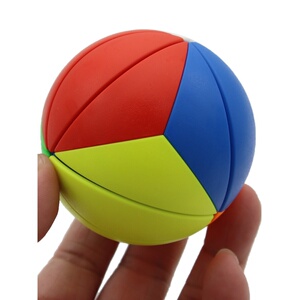 永骏枫叶球魔方彩色魔球魔方圆球形 斜转足球实色益智力儿童玩具