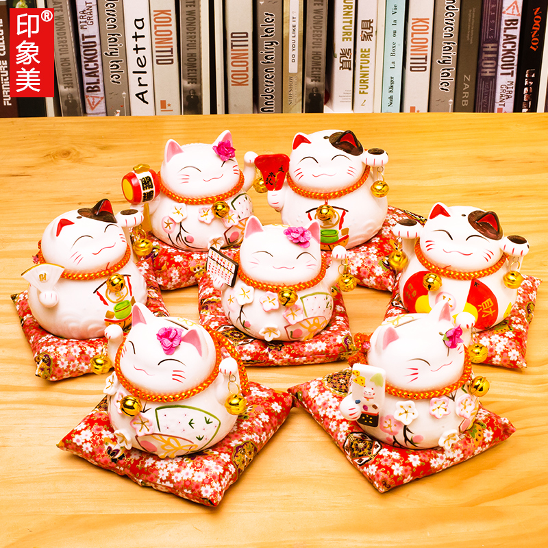 Impression beauty Fortune cat The opening shop Decoration Home Furnishing decorate originality ceramics gift trumpet Save money Piggy bankin the Festive supplies/Gift , Gift ideas , Lucky Cat category - from Buy2taobao.com to provide professional Taobao agent buy service