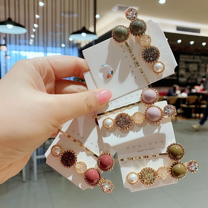 网红发夹ins爆款韩国优雅发卡一边气质森系仙女头卡头饰夹子超仙