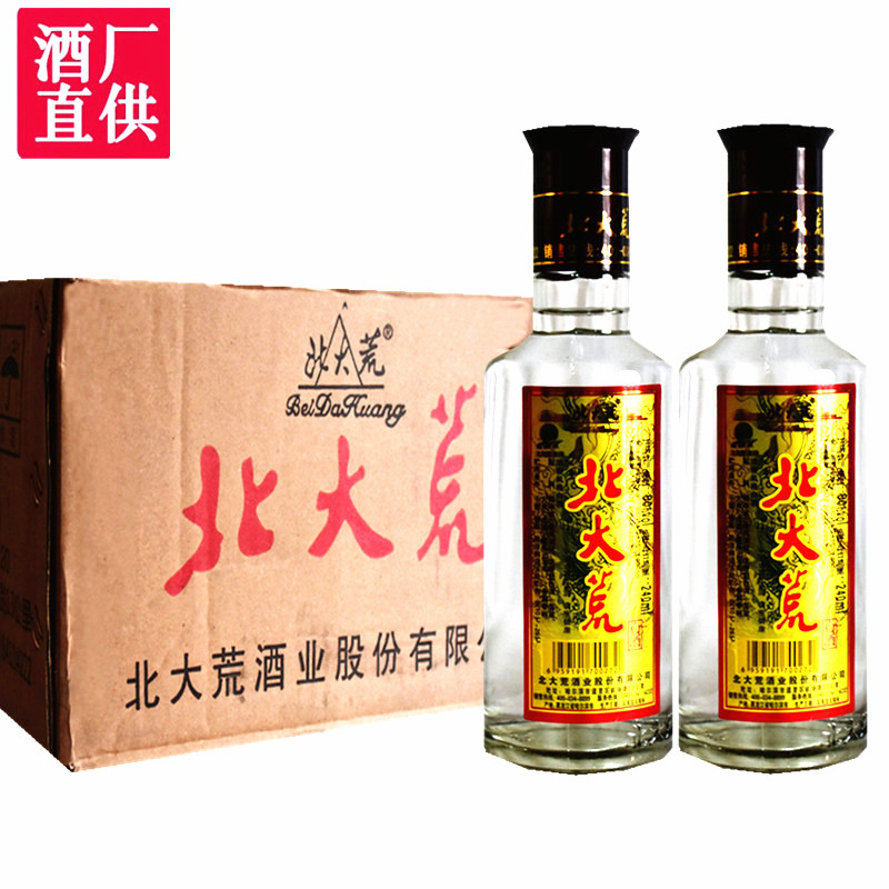6瓶小金标北大荒酒度半斤小瓶北大荒白酒50度金标白酒浓香型白酒