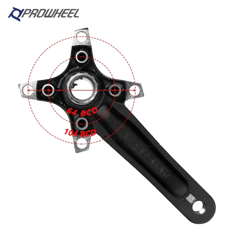 台产prowheel 浩盟山地车中空一体牙盘 曲柄 改装单双盘9 10 11速