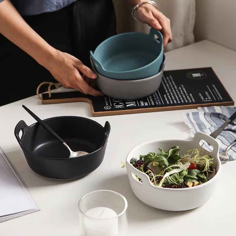 Matte ceramic bowl creative salad bowl cheese gratin bowl|ruв категории посуда, посуда, чаша - от Buy2taobao.com для оказания профессиональной услуги покупки агента Taobao