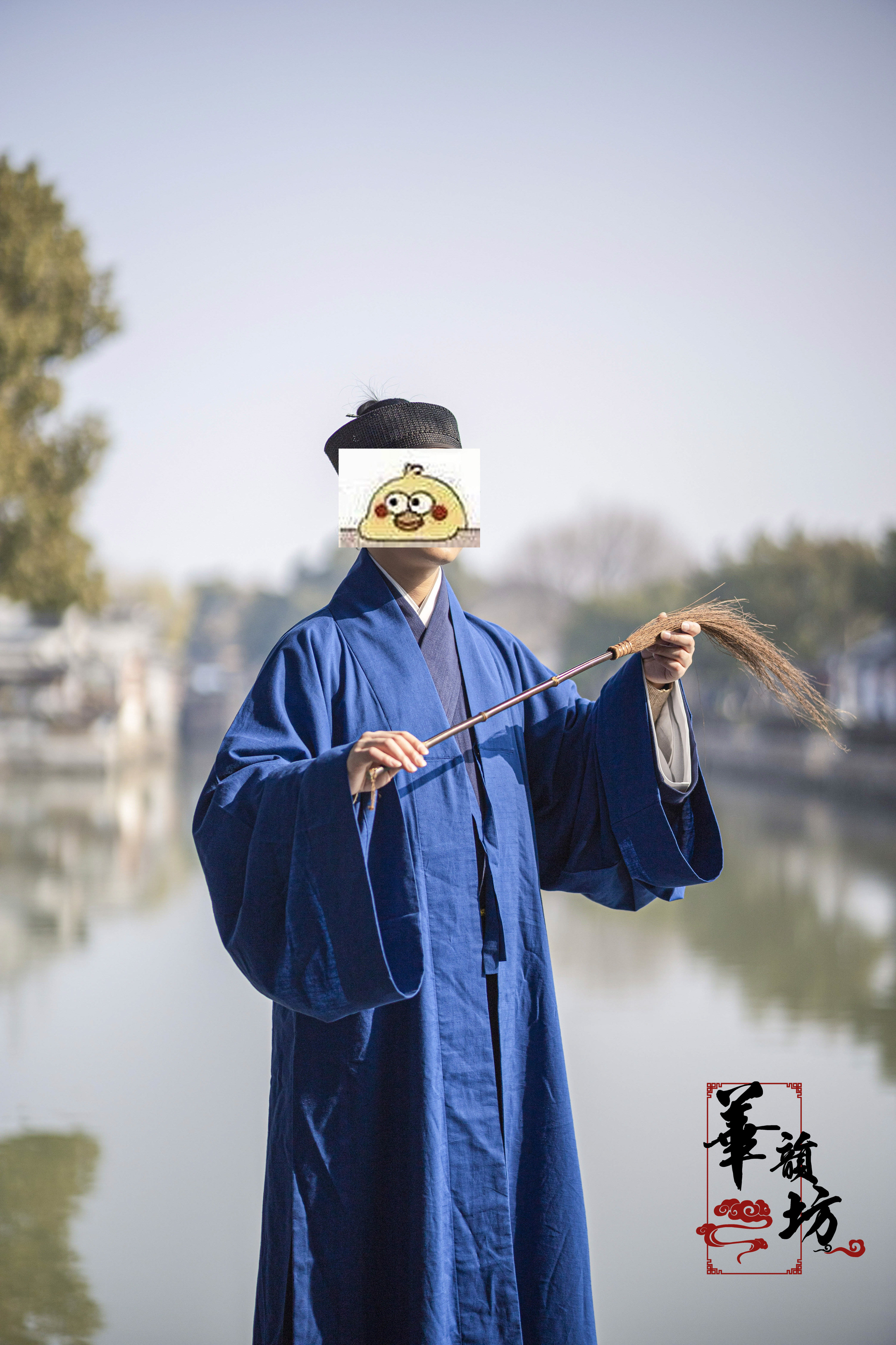 华韵坊【定制】 天丝麻外搭 道装道袍 汉服常服 一尺二袖