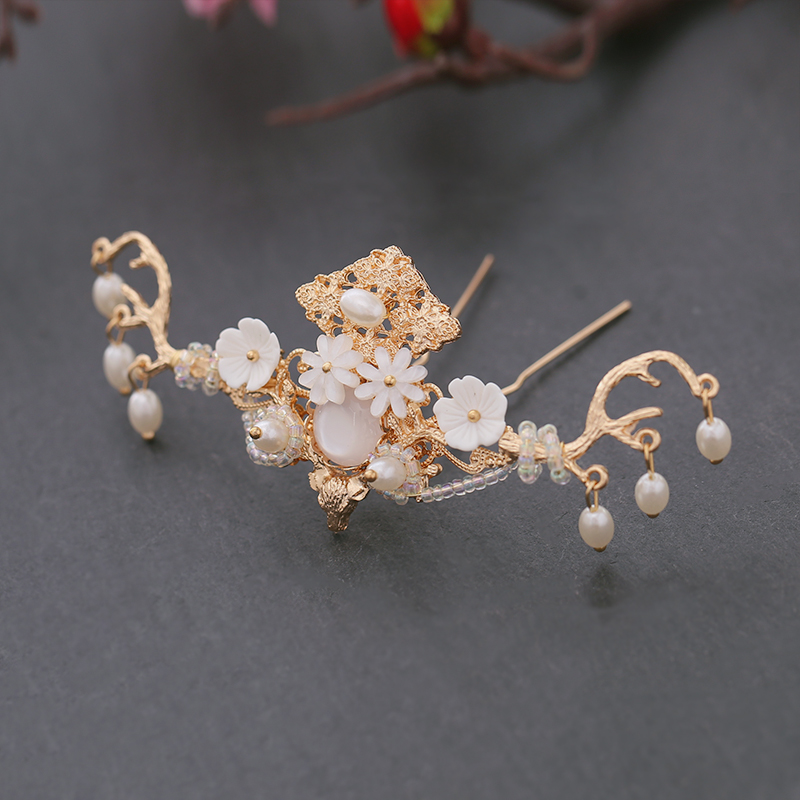 汉服头饰古风发饰国风少女超仙流苏步摇发簪发钗古装发冠配饰品